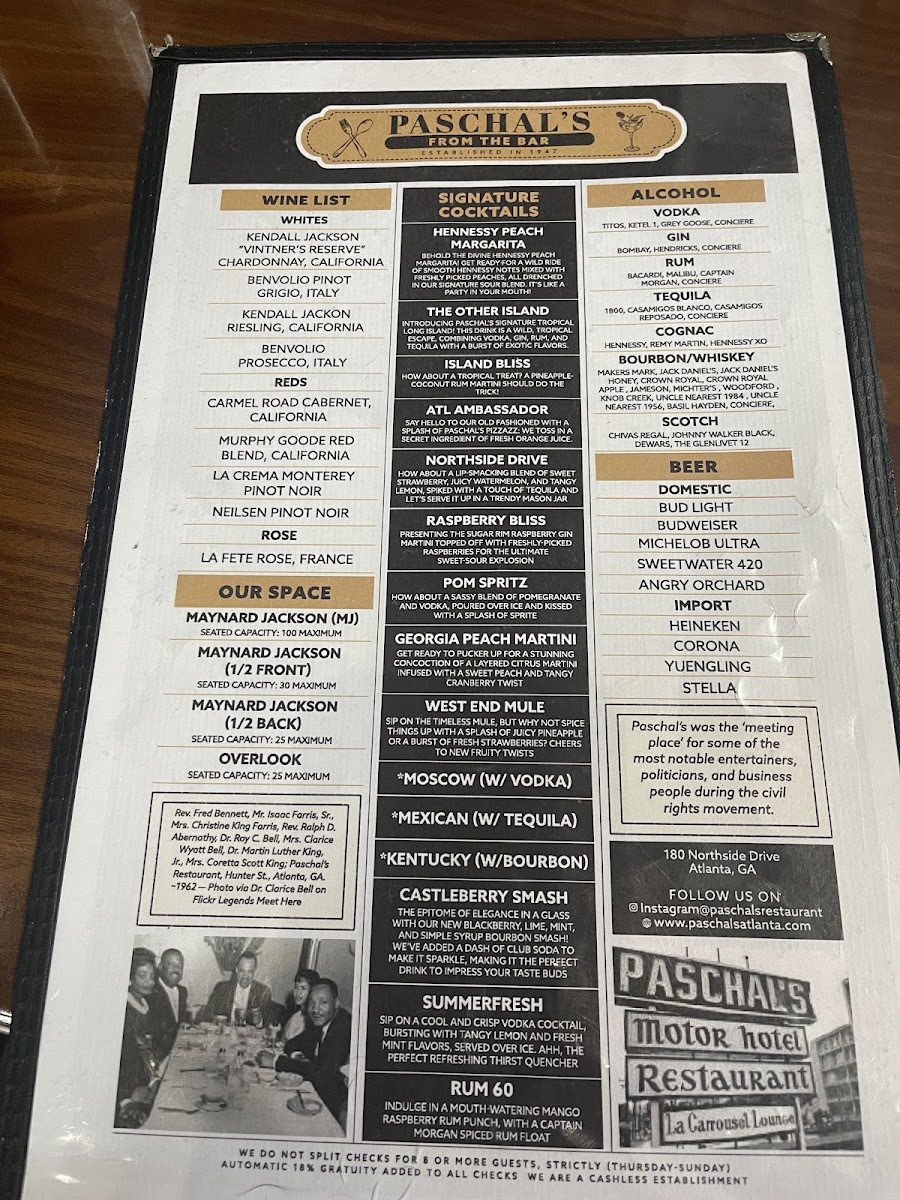 Menu Paschal's Restaurant & Bar-10