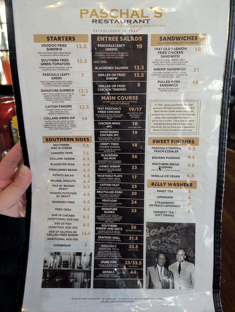 Menu Paschal's Restaurant & Bar-5