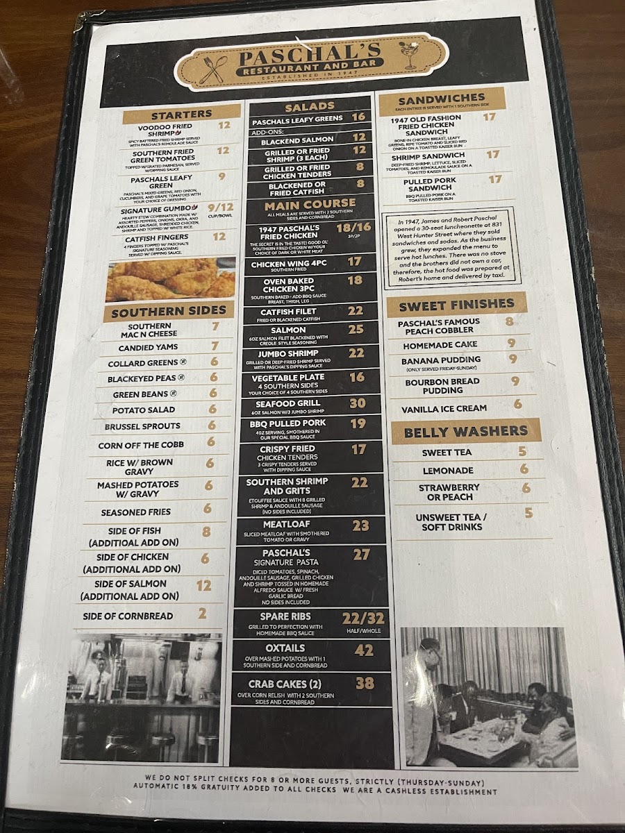 Menu Paschal's Restaurant & Bar-8